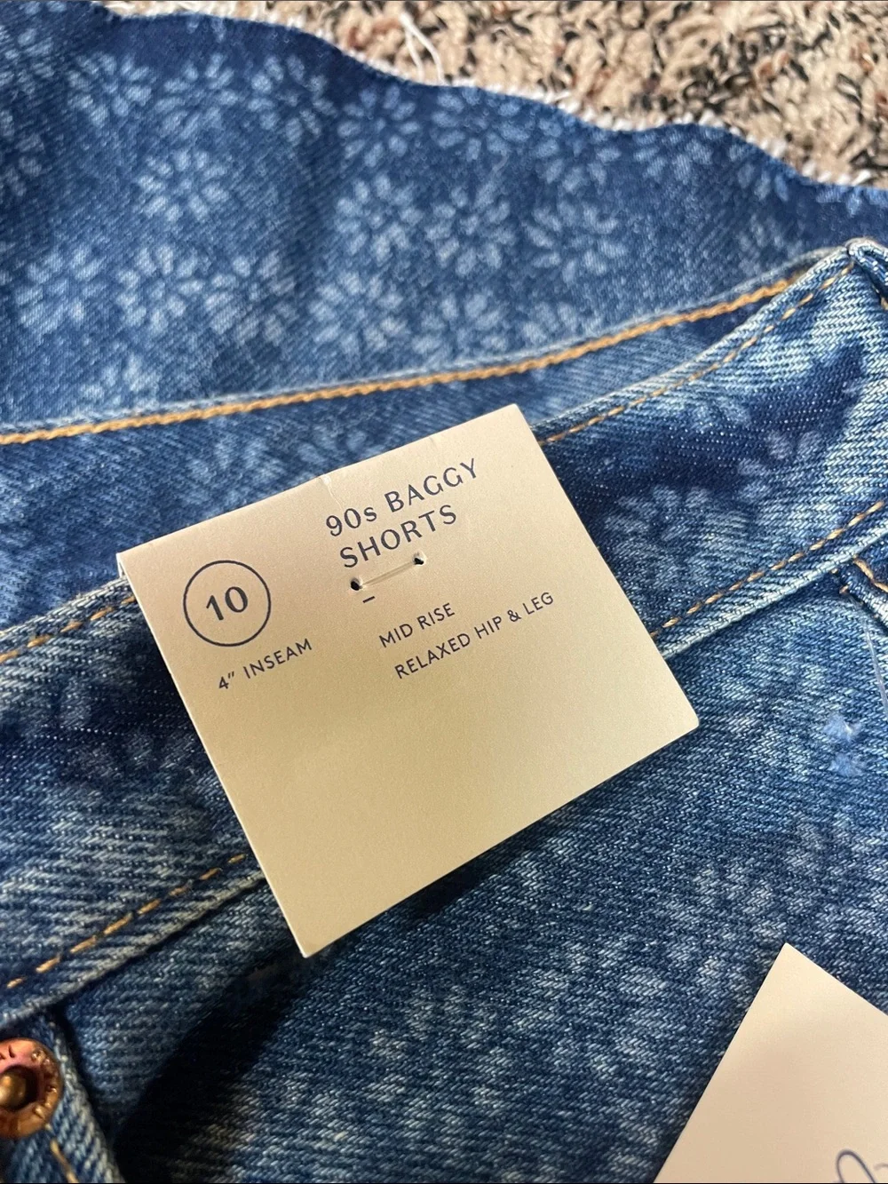 Universal Thread Floral Print Denim Shorts - Blue 90’s Baggy Var Sizes | NWT